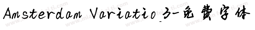 Amsterdam Variatio_3字体转换